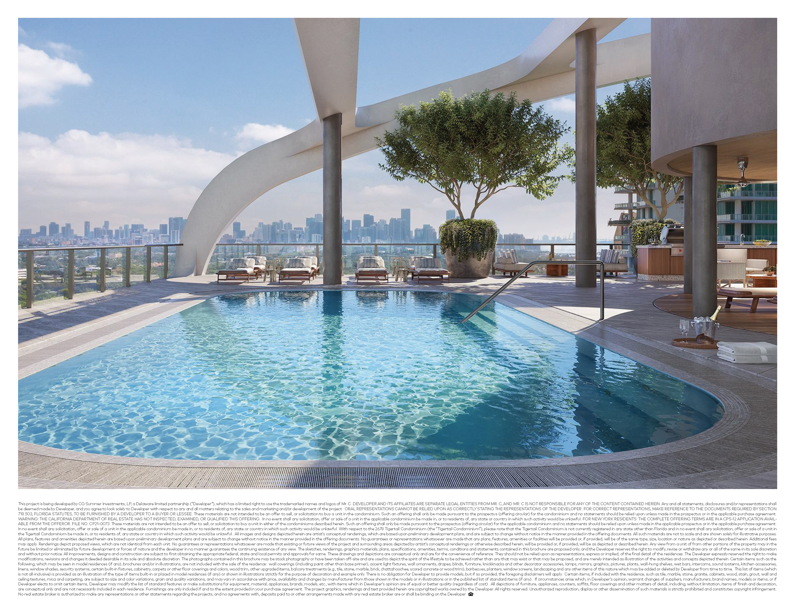 Rooftop pool and lounge